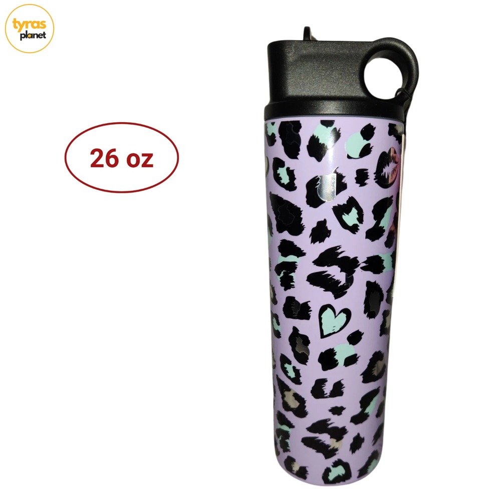Juicy Couture Tumbler 26 Oz HOT COLD Stainless Steel Insulated Pop UP Straw NEW